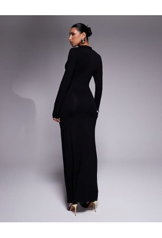 ASOS DESIGN high neck long sleeve maxi dress