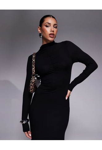 ASOS DESIGN high neck long sleeve maxi dress