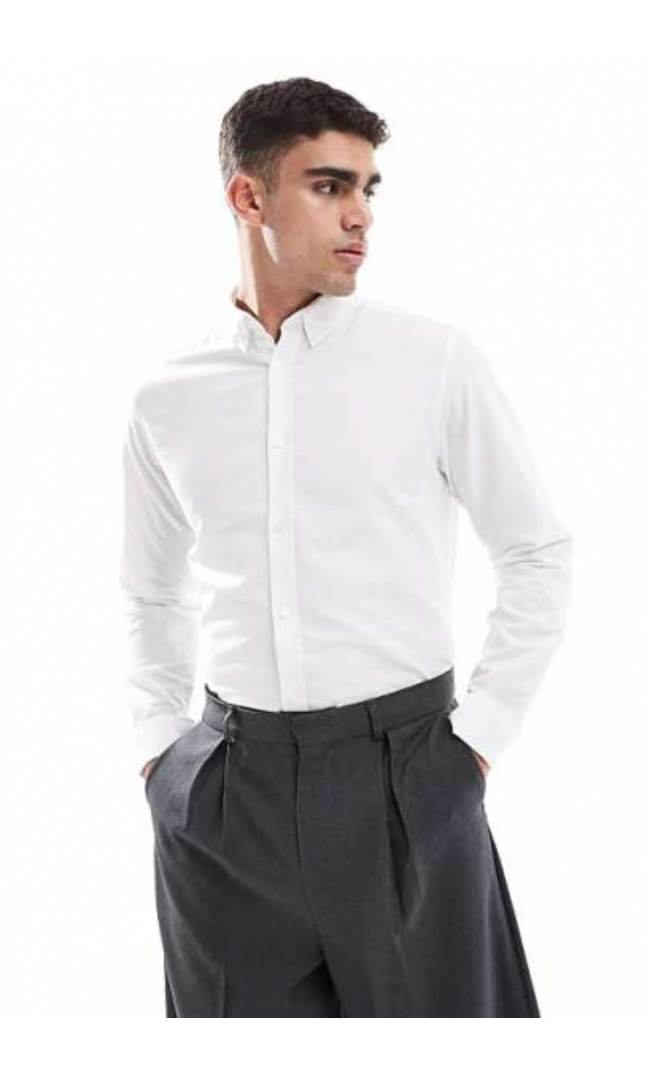 JJ Rebel smart shirt in white