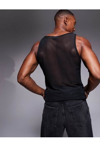 ASOS DESIGN square neck muscle fit vest