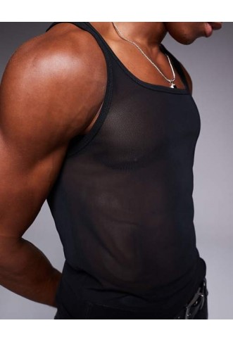 ASOS DESIGN square neck muscle fit vest