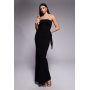 Vesper bengaline bandeau drape front detail maxi dress