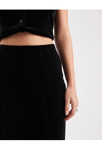 Vero Moda seam front tailored velvet trouser co-ord