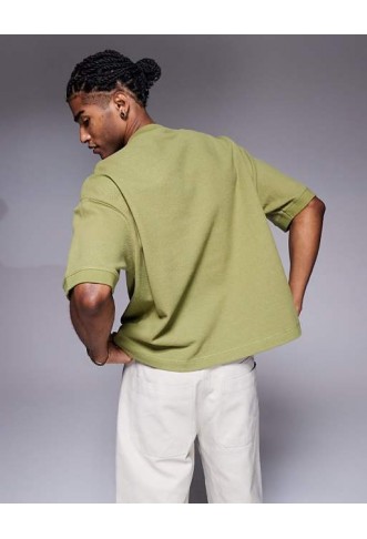 ASOS DESIGN premium pique oversized boxy t-shirt