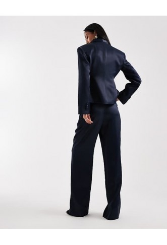 ASOS DESIGN tailored satin wide leg trousers