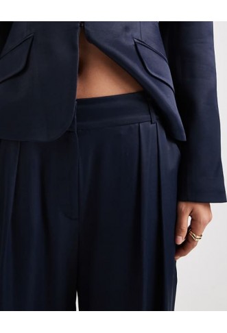 ASOS DESIGN tailored satin wide leg trousers