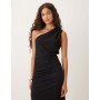 ASOS DESIGN ruched maxi dress in black