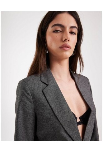 Vero Moda Women's Black Salt And Pepper  Blazer