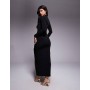 TFNC long sleeve maxi dress with thigh split