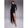 TFNC long sleeve maxi dress with thigh split