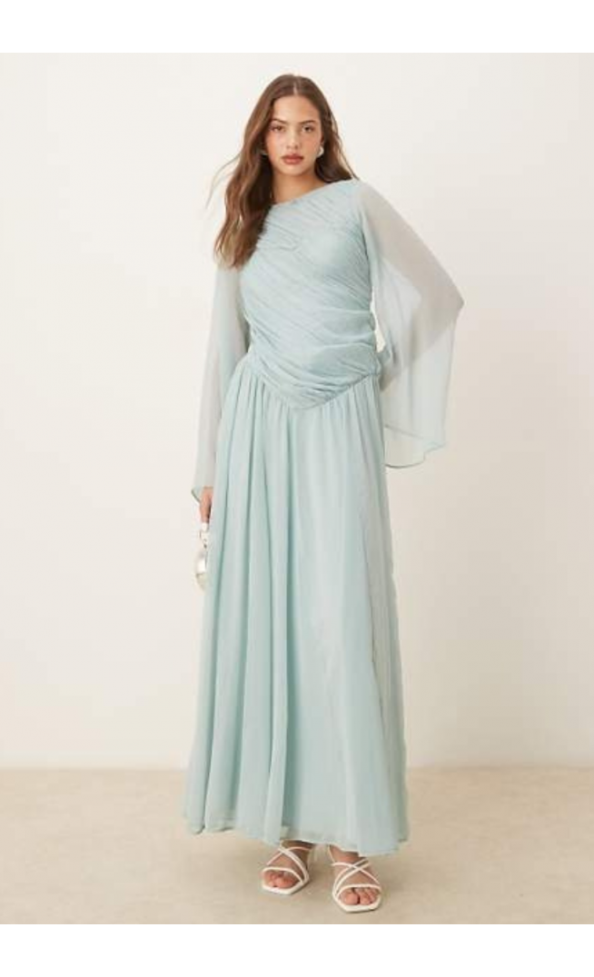 ASOS DESIGN asymmetric dropped waist maxi dress