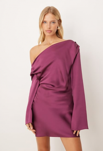 ASOS DESIGN satin drape...