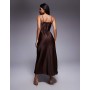 New Look satin cowl neck midi dress