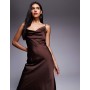 New Look satin cowl neck midi dress