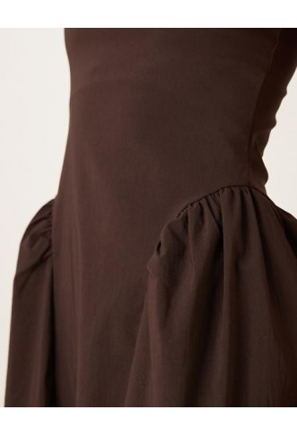 ASOS DESIGN square neck midi sundress with cap sleeves