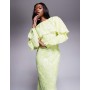 ASOS DESIGN long sleeve ruffle bias maxi dress