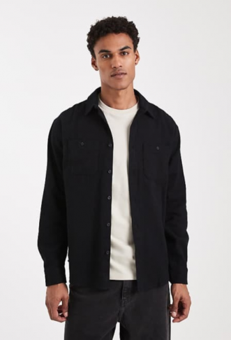 Threadbare button down...