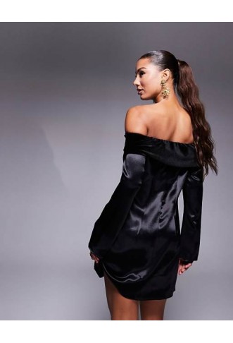 ASOS DESIGN - Short dress with angel sleeves