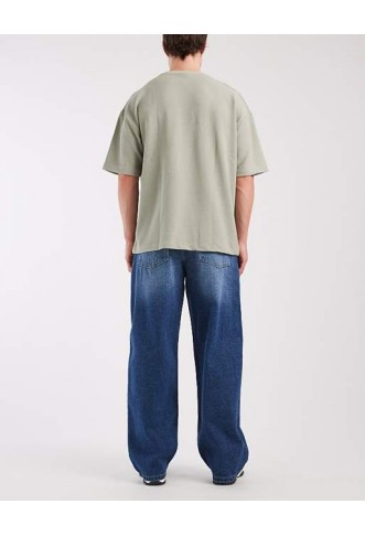 ASOS DESIGN baggy jeans in dark wash blue with tint