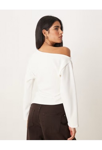 ASOS DESIGN Supersoft corset waist long sleeve top