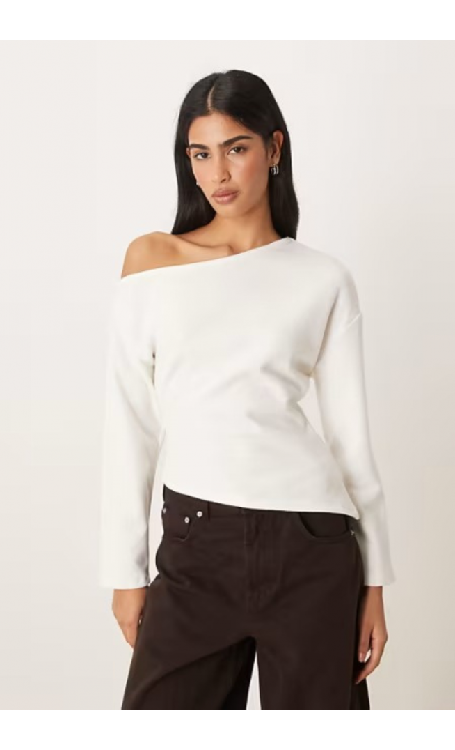 ASOS DESIGN Supersoft corset waist long sleeve top
