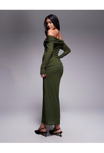 ASOS DESIGN textured mesh midi dress