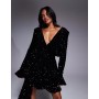 ASOS LUXE sequin velvet mini dress