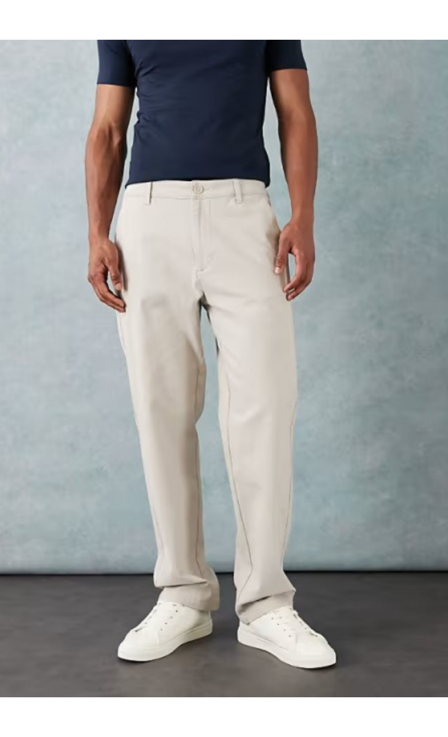 ASOS DESIGN straight chinos in stone