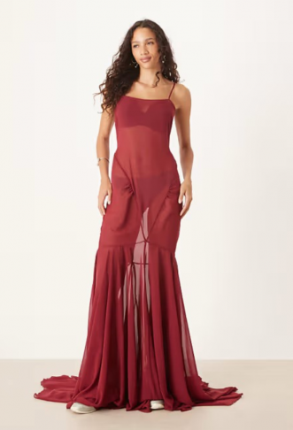 ASOS DESIGN chiffon cut...