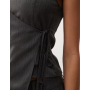 Weekday co-ord wrap top in grey pinstripe
