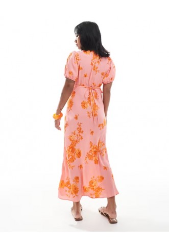New Look Petite floral milkmaid midi dress