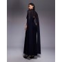 ASOS DESIGN exaggerated cape maxi dress in navy