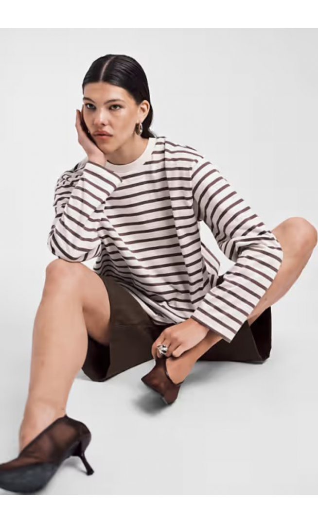 ASOS DESIGN twist back detail long sleeve tee