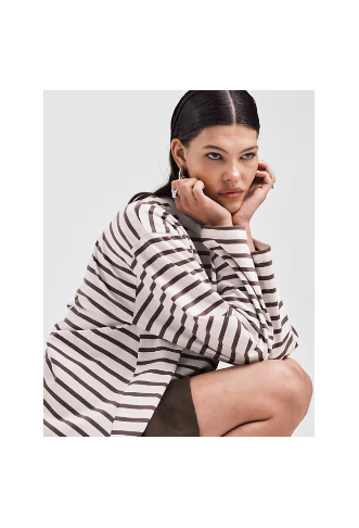 ASOS DESIGN twist back detail long sleeve tee