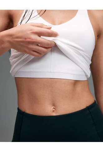 4505 active push up vest with inner bra in white