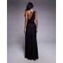 TFNC one shoulder maxi dress with cross strap