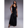 TFNC one shoulder maxi dress with cross strap