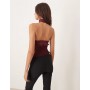 ASOS DESIGN one shoulder scarf top