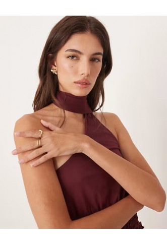 ASOS DESIGN one shoulder scarf top