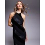Asos Design racer neck velvet panelled maxi dress