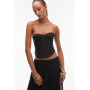ASOS DESIGN satin cupped corset top with boning
