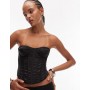 ASOS DESIGN satin cupped corset top with boning