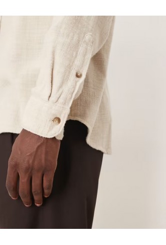 Abercrombie & Fitch long sleeve cropped flannel shirt