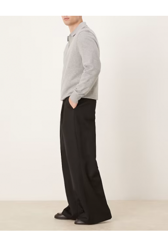 ASOS DESIGN smart pleated loose leg trousers