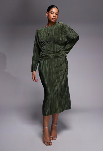 ASOS DESIGN Curve plisse...