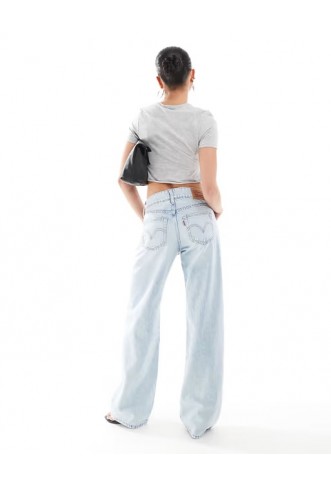 Levi's superlow loose jeans in bleach wash