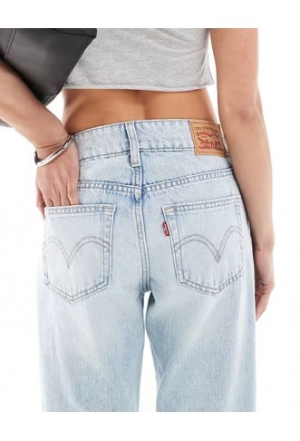 Levi's superlow loose jeans in bleach wash