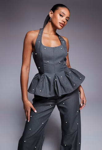 ASOS LUXE co-ord peplum...