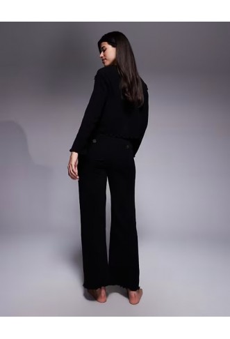 River Island jersey button up loungewear set