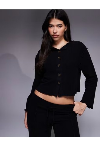 River Island jersey button up loungewear set